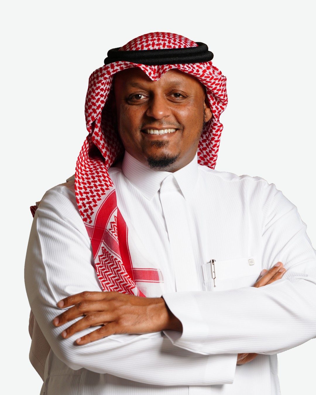 د. داود حامد بالثوب الأبيض والشماغ